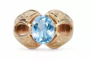 Ring Vintage style Aquamarine Original Vintage 14K Rose Gold vrc135r